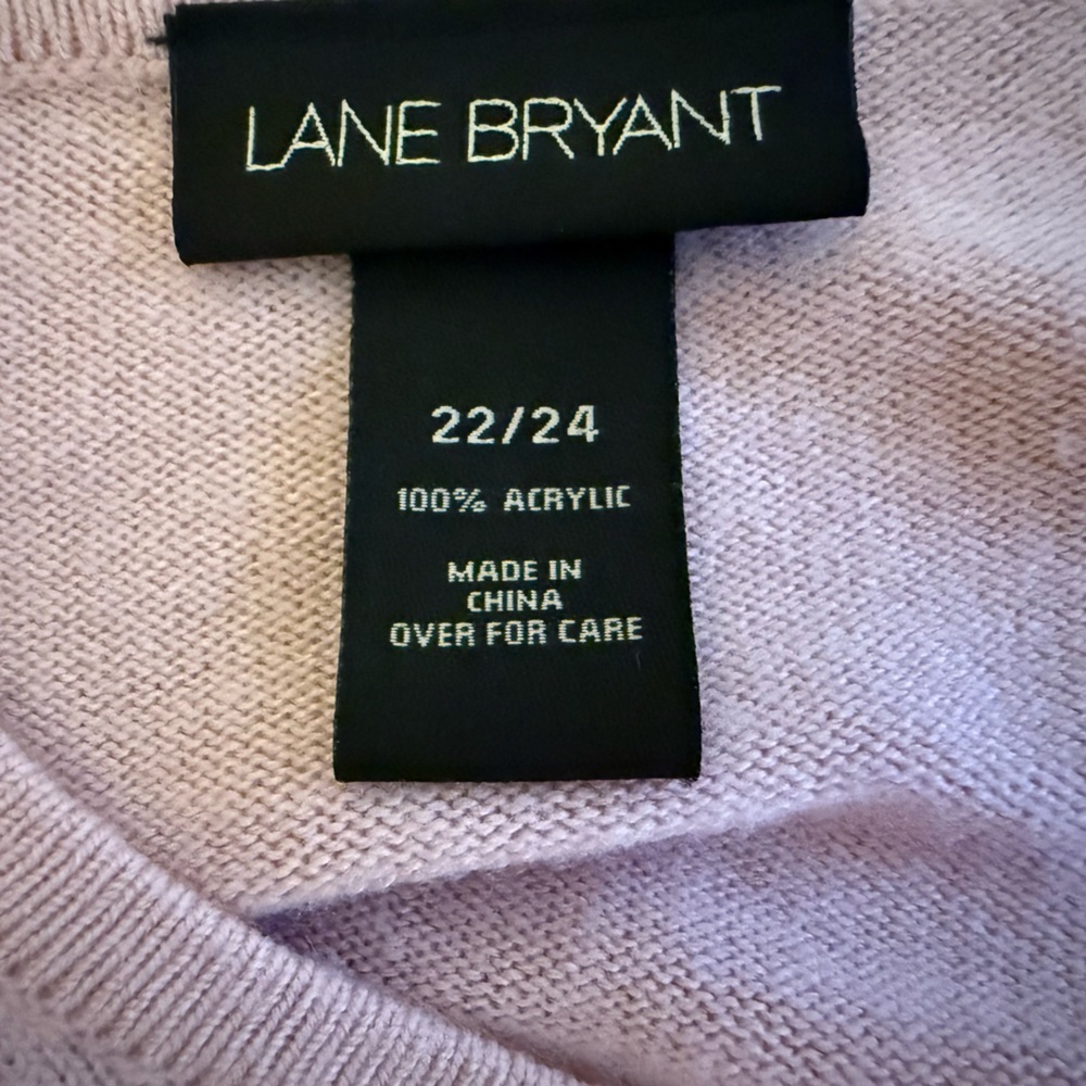 Lane Bryant Pink Pearl Rhinestone Embellished Cardigan 22/24 2X Plus Feminine - Picture 8 of 8